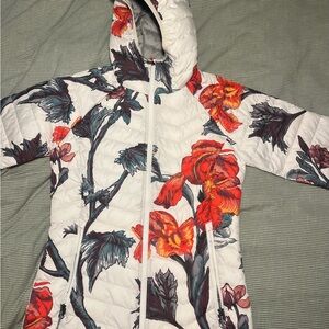 Floral Quilted Women's Jacket - White